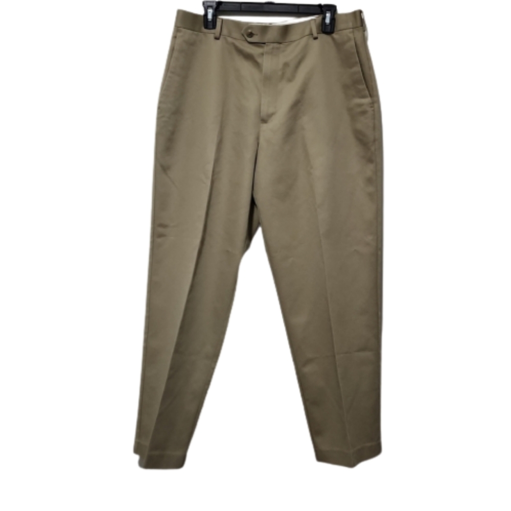 Dockers Premium Khakis Flat Front Relaxed Fit Cotton Pants, W34 L30